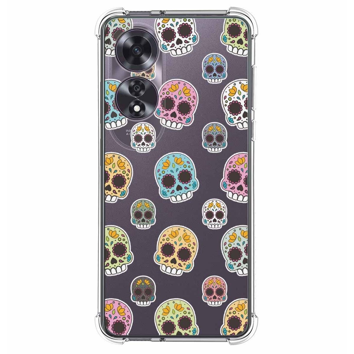 Funda Silicona Antigolpes para Oppo A60 4G diseño Catrina Dibujos