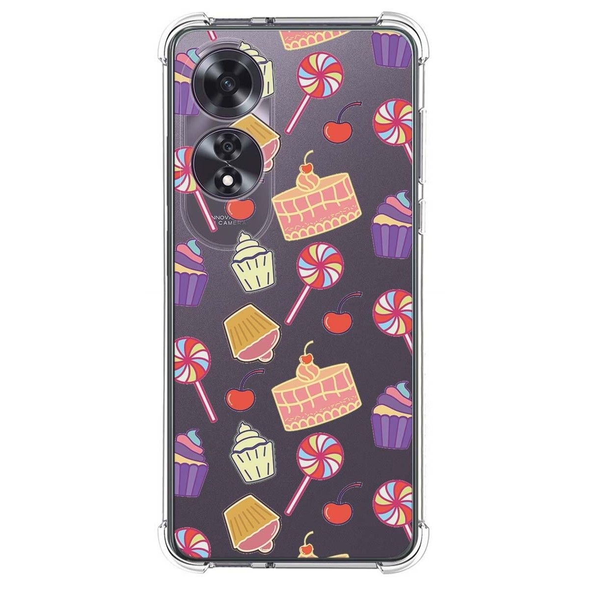 Funda Silicona Antigolpes para Oppo A60 4G diseño Dulces 01 Dibujos