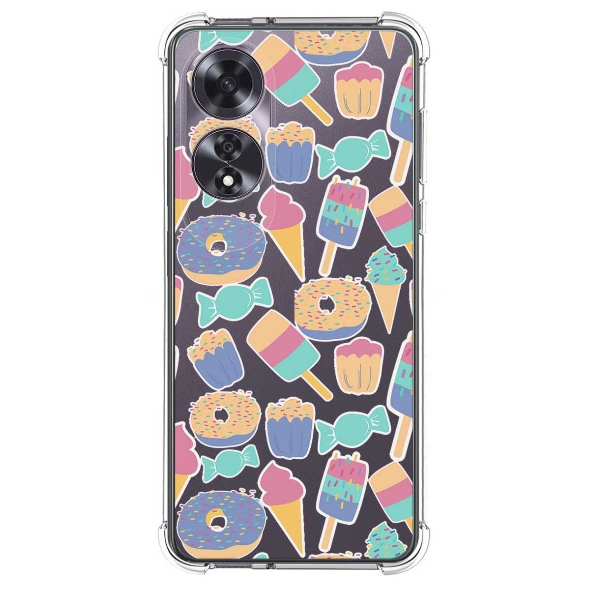 Funda Silicona Antigolpes para Oppo A60 4G diseño Dulces 02 Dibujos