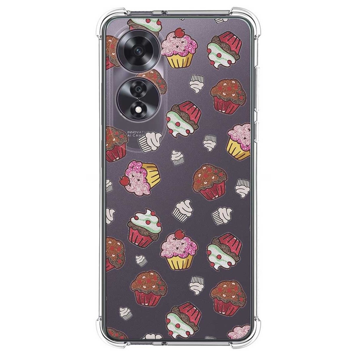 Funda Silicona Antigolpes para Oppo A60 4G diseño Muffins Dibujos