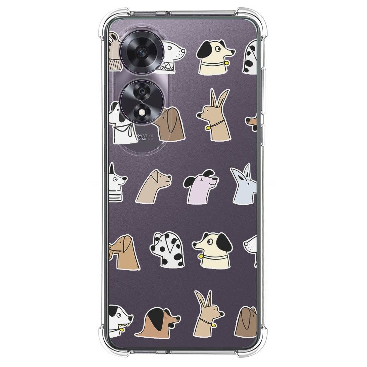 Funda Silicona Antigolpes para Oppo A60 4G diseño Perros Dibujos