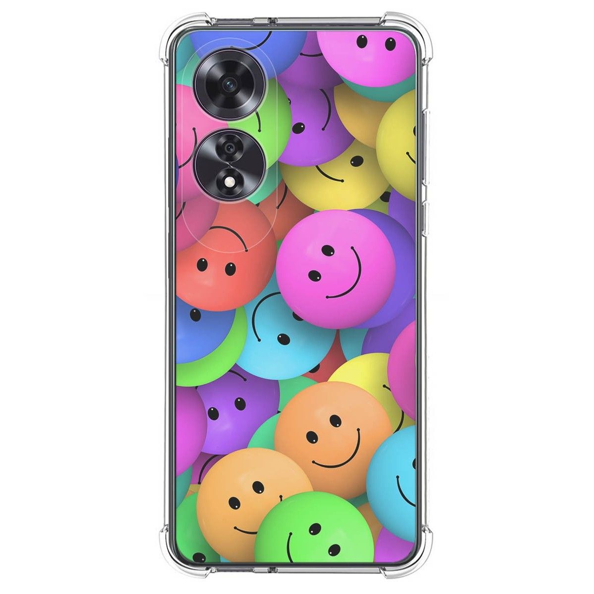 Funda Silicona Antigolpes para Oppo A60 4G diseño Smile Dibujos