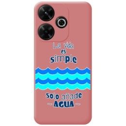 Funda Silicona Líquida Rosa para Xiaomi Redmi 13 4G diseño Agua Dibujos