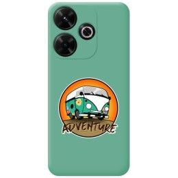 Funda Silicona Líquida Verde para Xiaomi Poco M6 4G diseño Adventure Dibujos