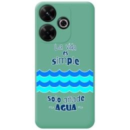 Funda Silicona Líquida Verde para Xiaomi Poco M6 4G diseño Agua Dibujos