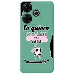 Funda Silicona Líquida Verde para Xiaomi Poco M6 4G diseño Vaca Dibujos