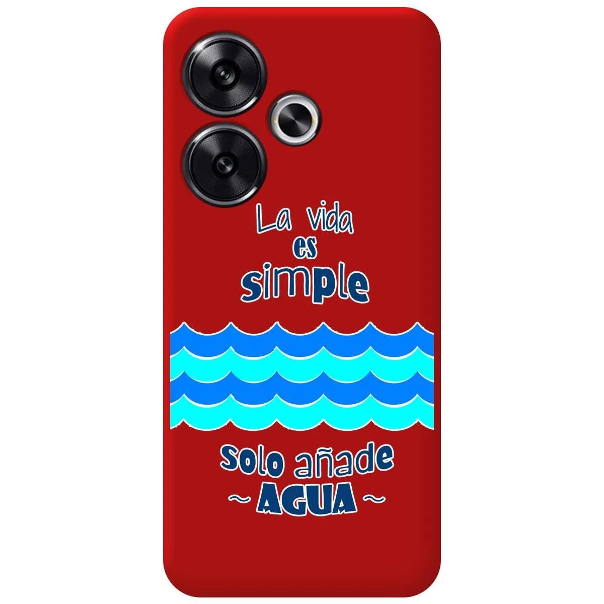Funda Silicona Líquida Roja para Xiaomi Poco F6 5G diseño Agua Dibujos