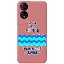 Funda Silicona Líquida Rosa para TCL 50 5G diseño Agua Dibujos