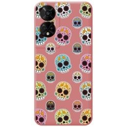 Funda Silicona Líquida Rosa para TCL 50 5G diseño Catrina Dibujos