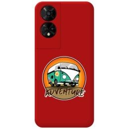 Funda Silicona Líquida Roja para TCL 50 5G diseño Adventure Dibujos