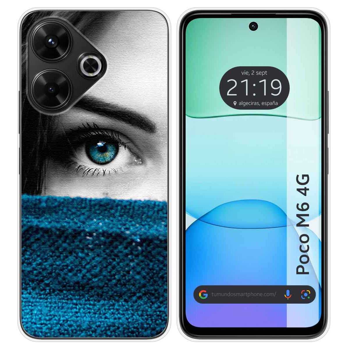 Funda Silicona para Xiaomi Poco M6 4G diseño Ojo Dibujos