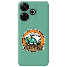 Funda Silicona Líquida Verde para Xiaomi Redmi 13 4G diseño Adventure Dibujos