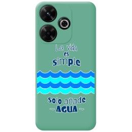 Funda Silicona Líquida Verde para Xiaomi Redmi 13 4G diseño Agua Dibujos