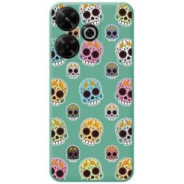 Funda Silicona Líquida Verde para Xiaomi Redmi 13 4G diseño Catrina Dibujos