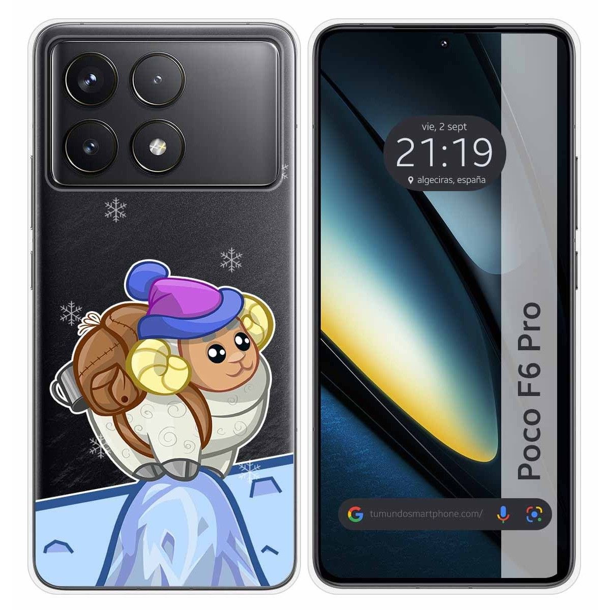 Funda Silicona Transparente para Xiaomi Poco F6 Pro 5G diseño Cabra Dibujos