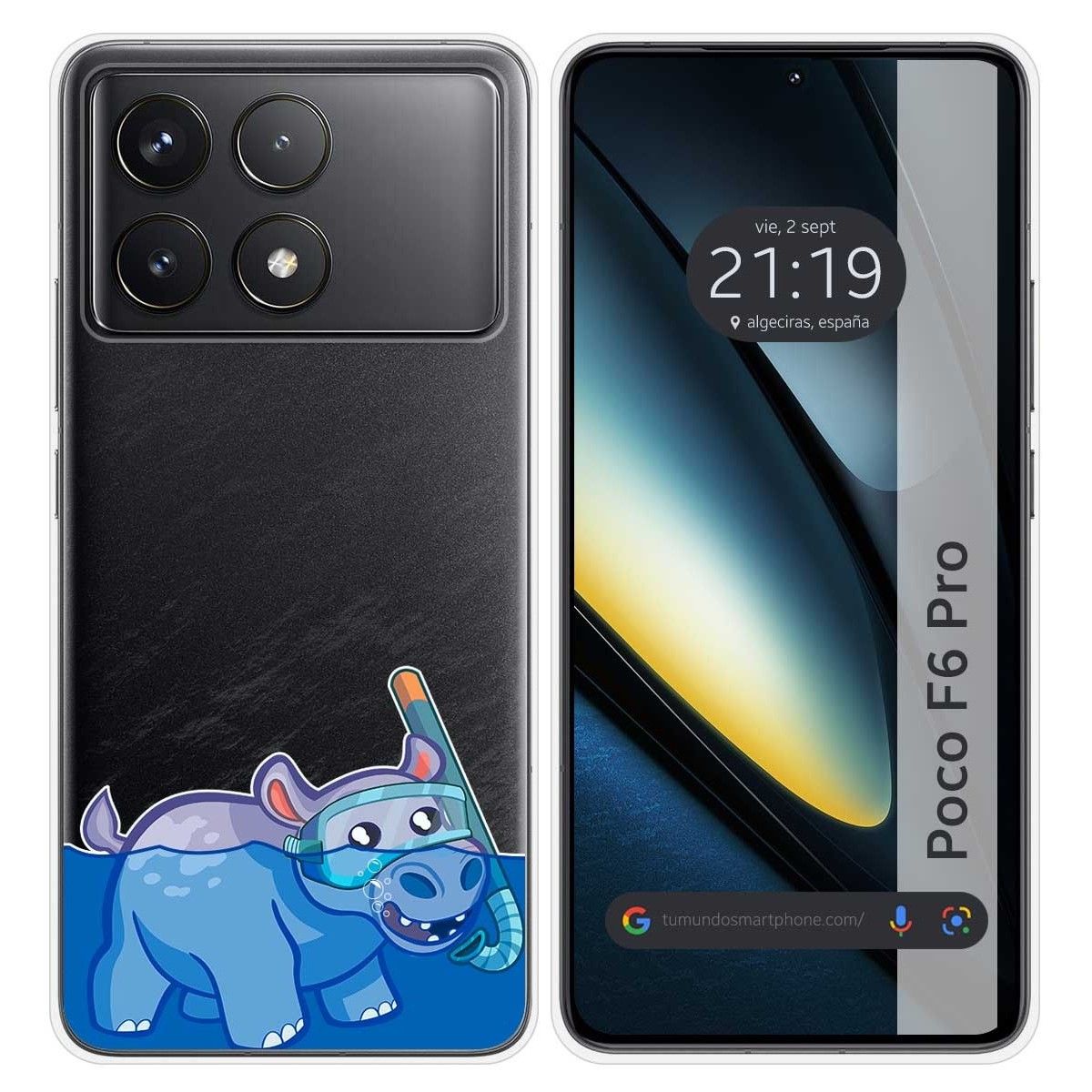 Funda Silicona Transparente para Xiaomi Poco F6 Pro 5G diseño Hipo Dibujos