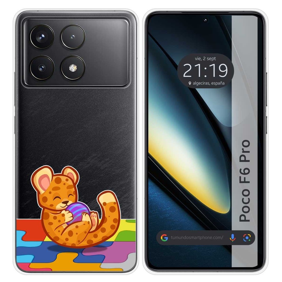 Funda Silicona Transparente para Xiaomi Poco F6 Pro 5G diseño Leopardo Dibujos