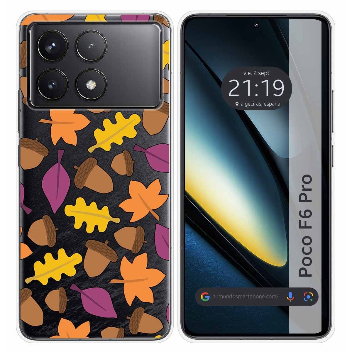 Funda Silicona Transparente para Xiaomi Poco F6 Pro 5G diseño Otoño Dibujos