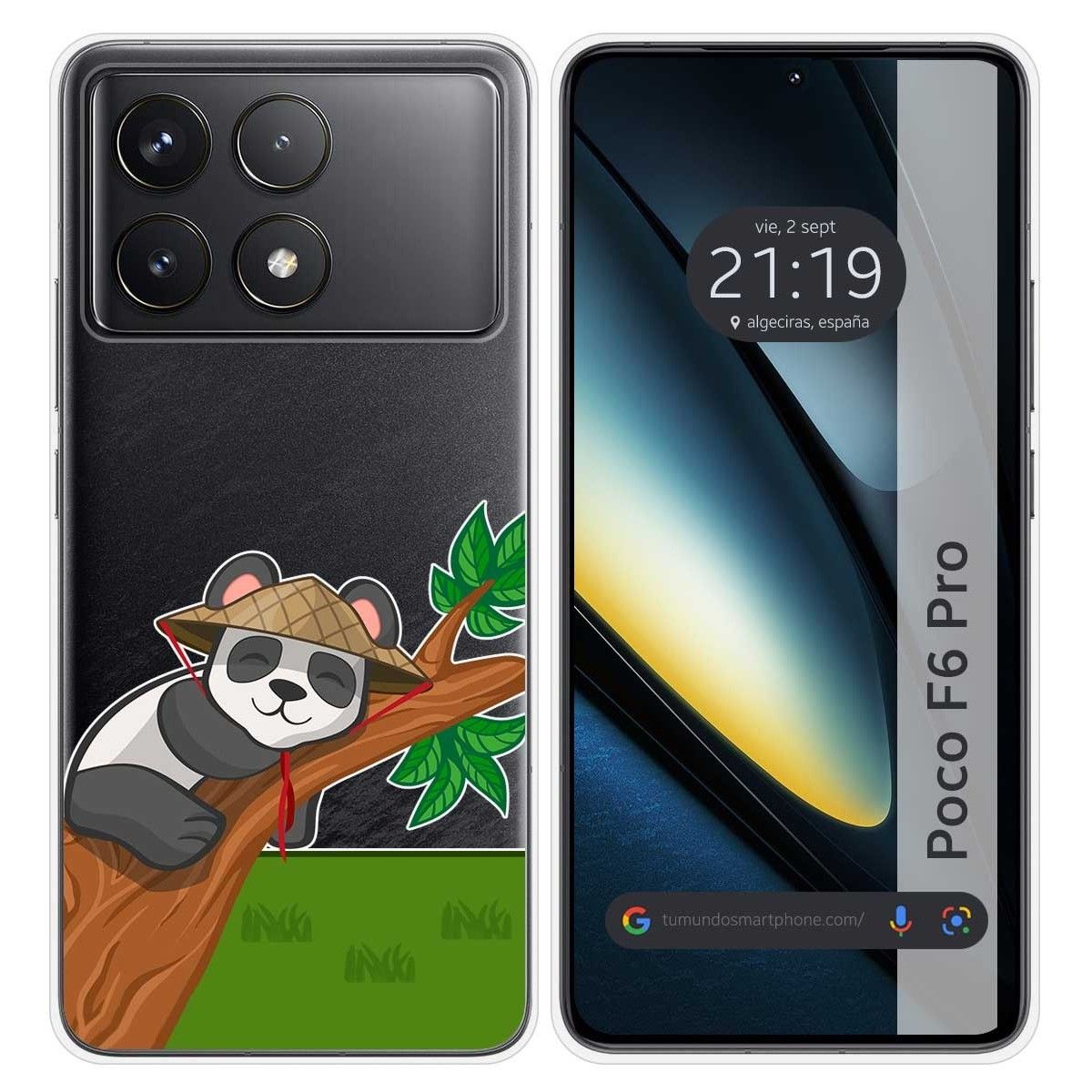 Funda Silicona Transparente para Xiaomi Poco F6 Pro 5G diseño Panda Dibujos