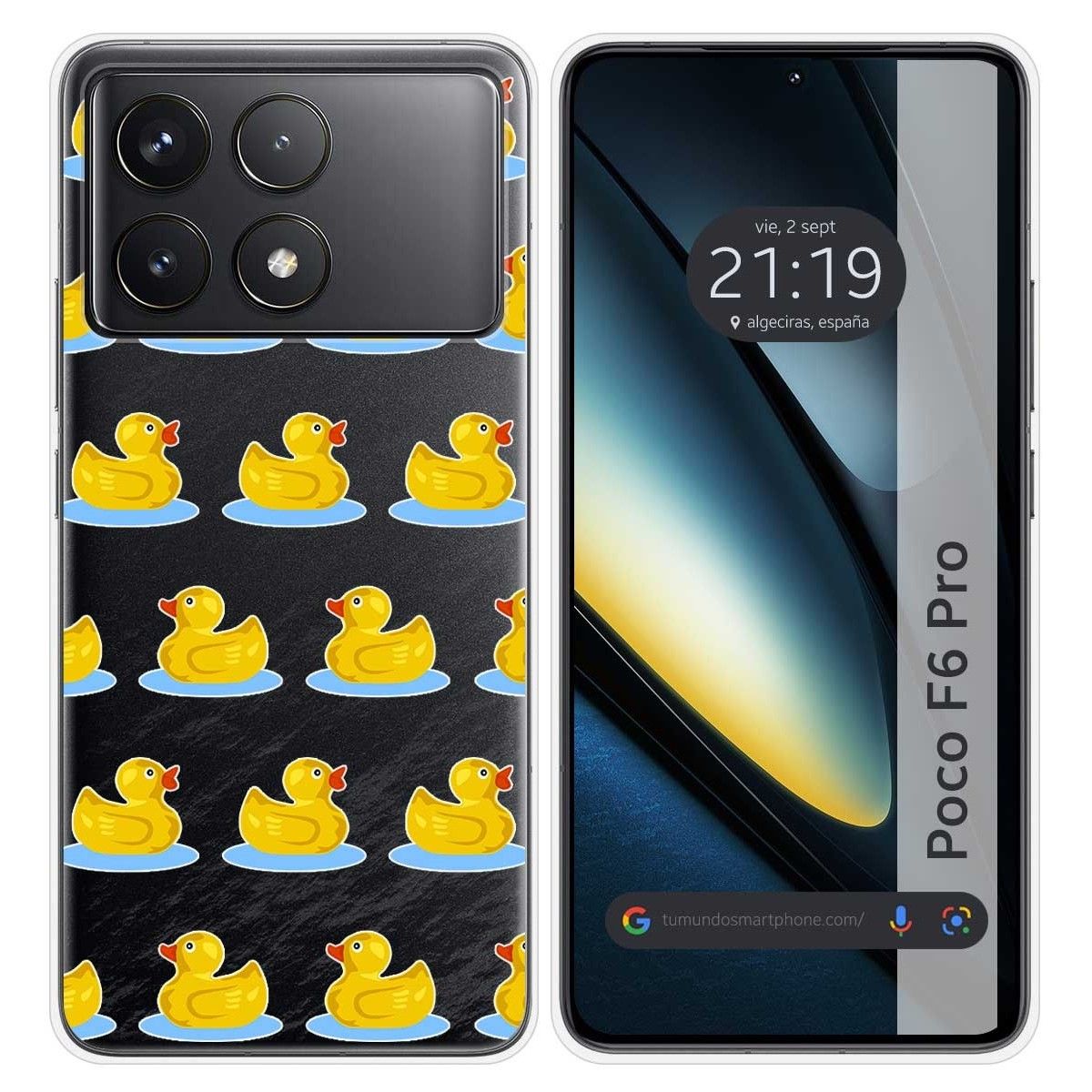 Funda Silicona Transparente para Xiaomi Poco F6 Pro 5G diseño Pato Dibujos