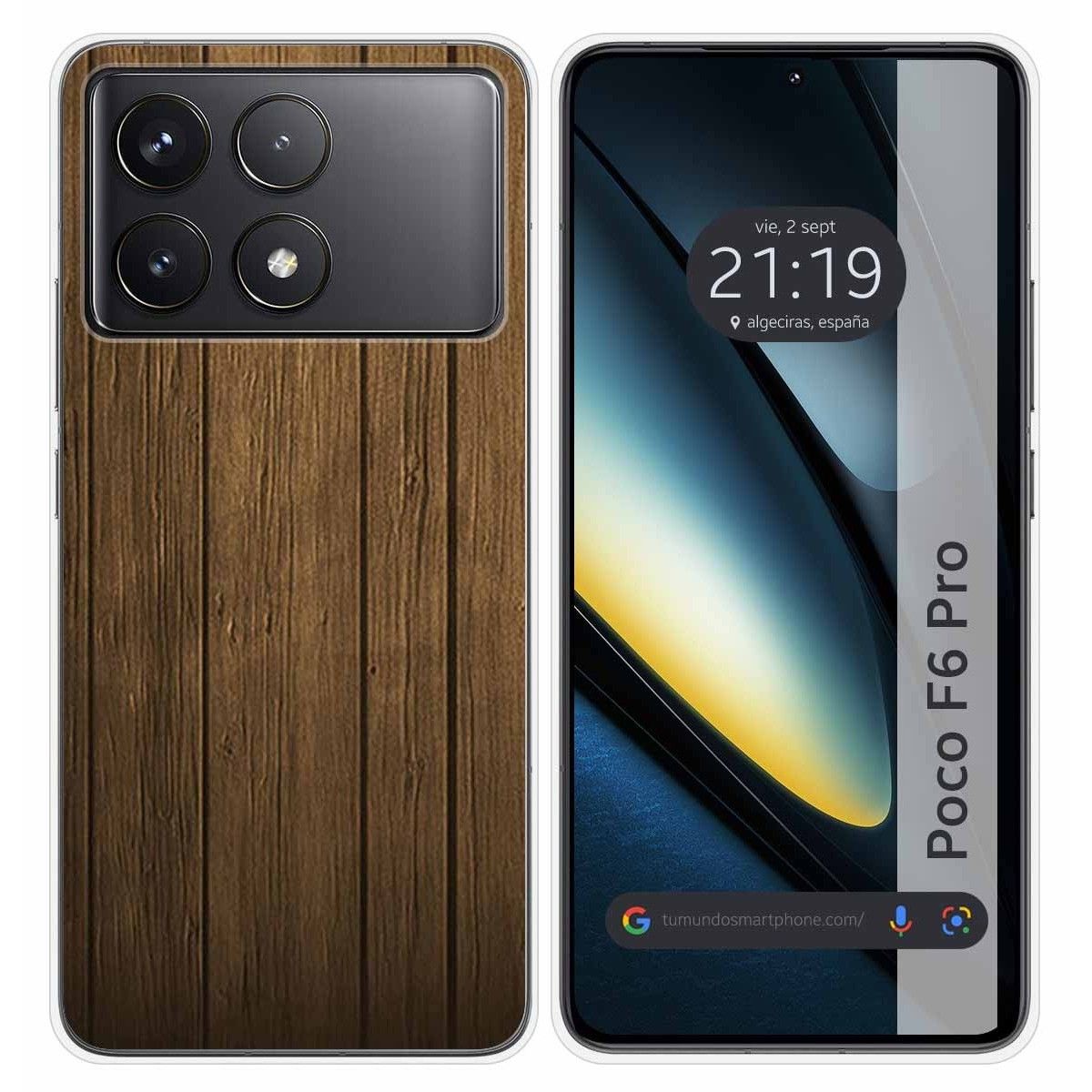 Funda Silicona para Xiaomi Poco F6 Pro 5G diseño Madera Dibujos