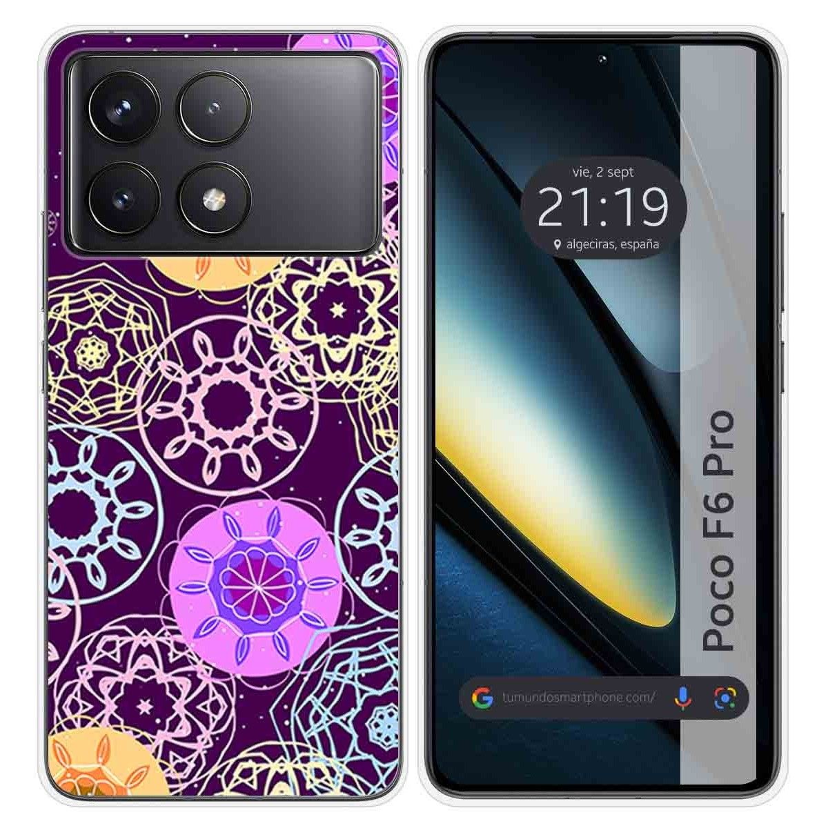 Funda Silicona para Xiaomi Poco F6 Pro 5G diseño Radial Dibujos