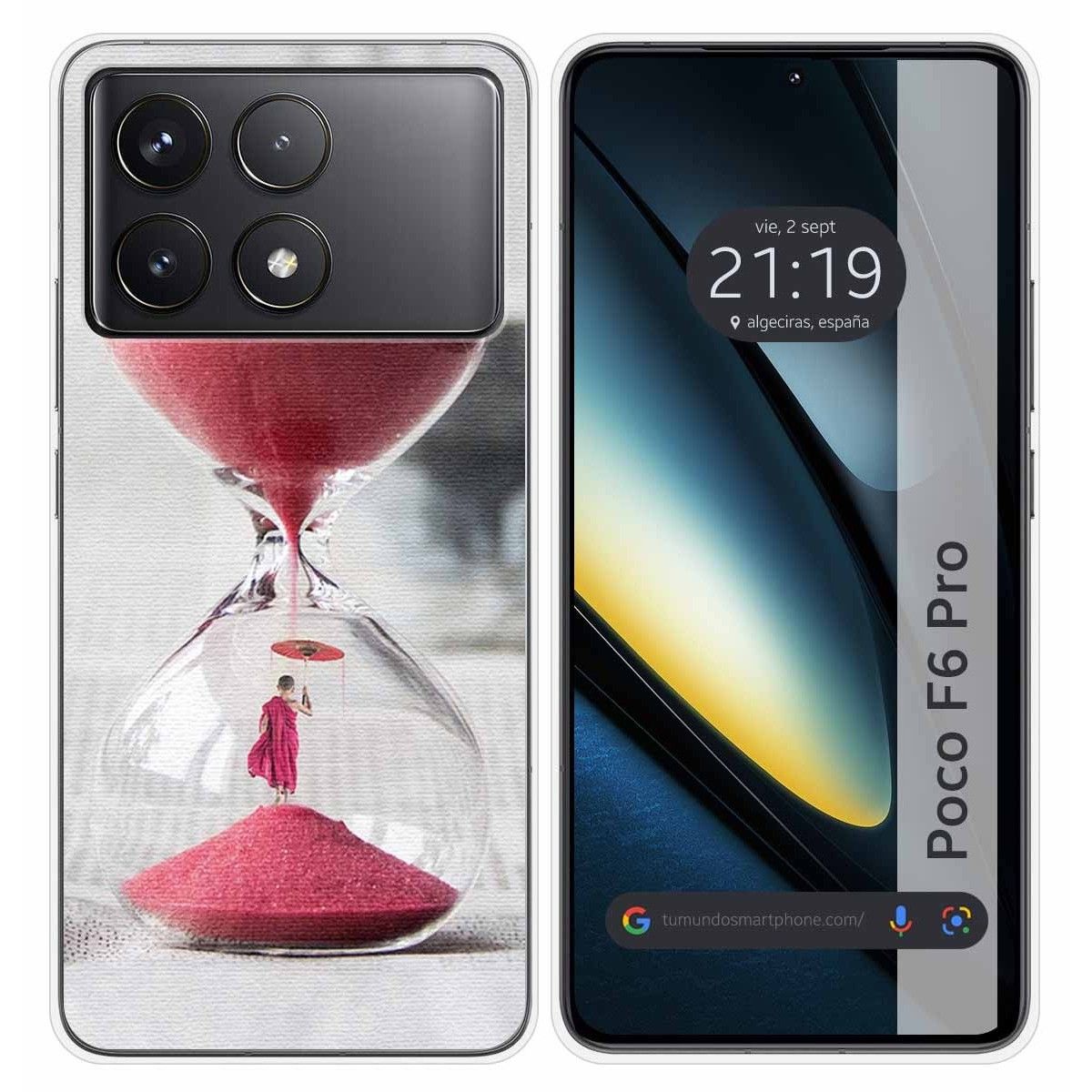 Funda Silicona para Xiaomi Poco F6 Pro 5G diseño Reloj Dibujos