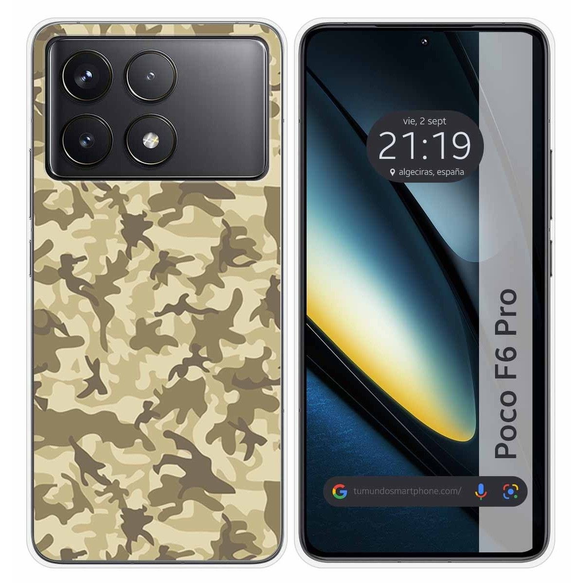 Funda Silicona para Xiaomi Poco F6 Pro 5G diseño Sand Camuflaje Dibujos