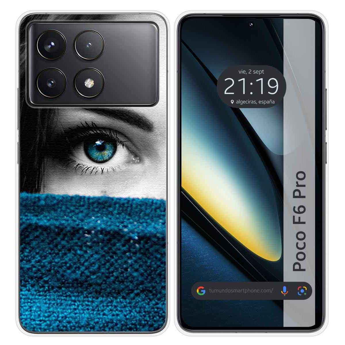 Funda Silicona para Xiaomi Poco F6 Pro 5G diseño Ojo Dibujos