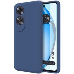 Funda Silicona Líquida Ultra Suave para Oppo A60 4G color Azul Oscuro