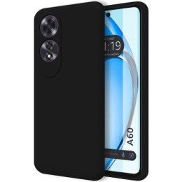 Funda Silicona Líquida Ultra Suave para Oppo A60 4G color Negra