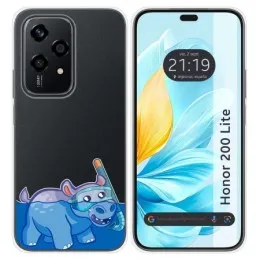 Funda Silicona Transparente para Huawei Honor 200 Lite 5G diseño Hipo Dibujos