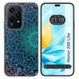 Funda Silicona Transparente para Huawei Honor 200 Lite 5G diseño Mandala Dibujos