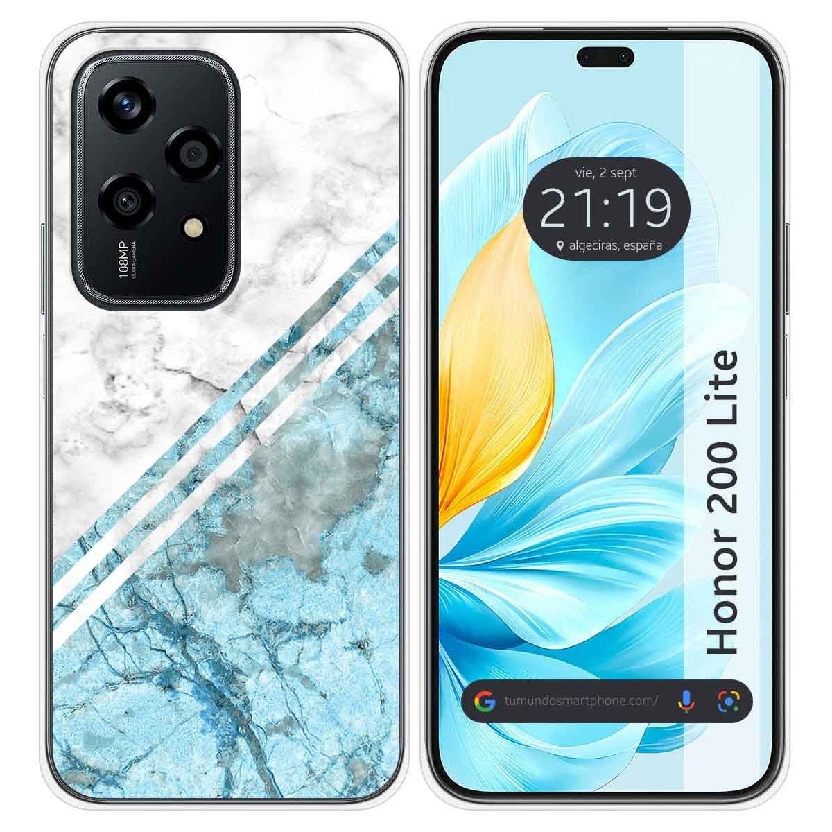 Funda Silicona para Huawei Honor 200 Lite 5G diseño Mármol 02 Dibujos