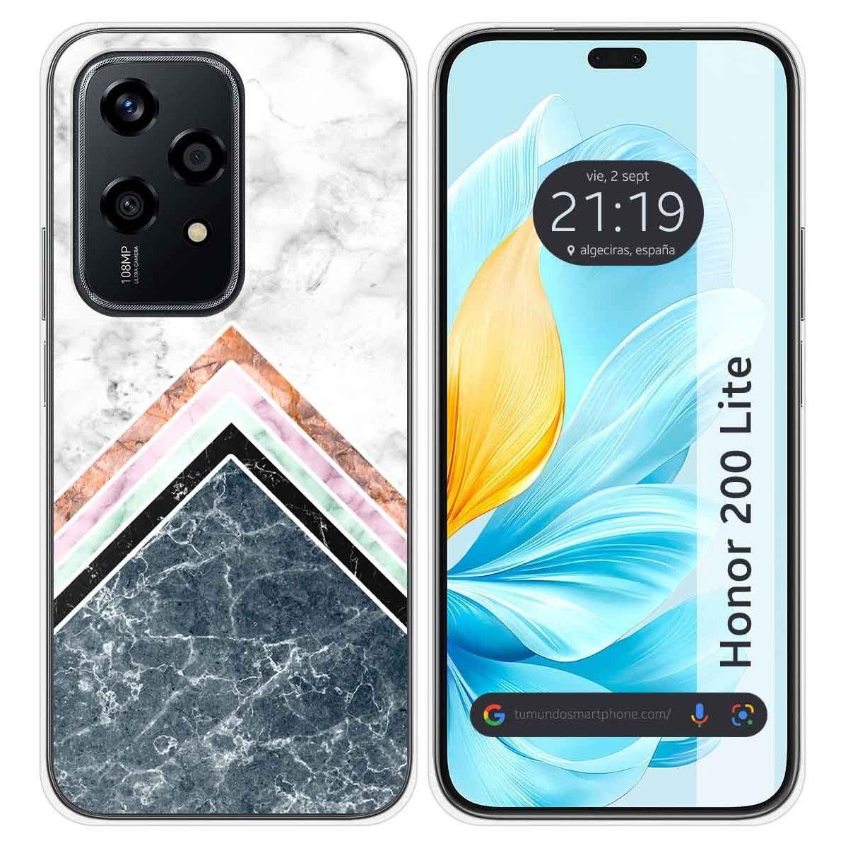 Funda Silicona para Huawei Honor 200 Lite 5G diseño Mármol 05 Dibujos