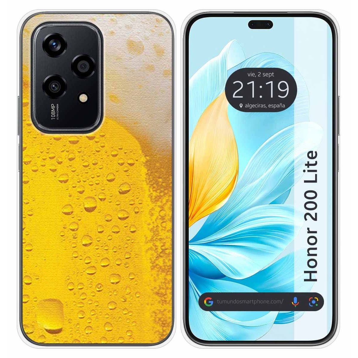 Funda Silicona para Huawei Honor 200 Lite 5G diseño Cerveza Dibujos