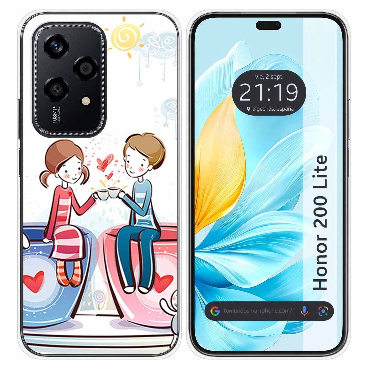 Funda Silicona para Huawei Honor 200 Lite 5G diseño Café Dibujos