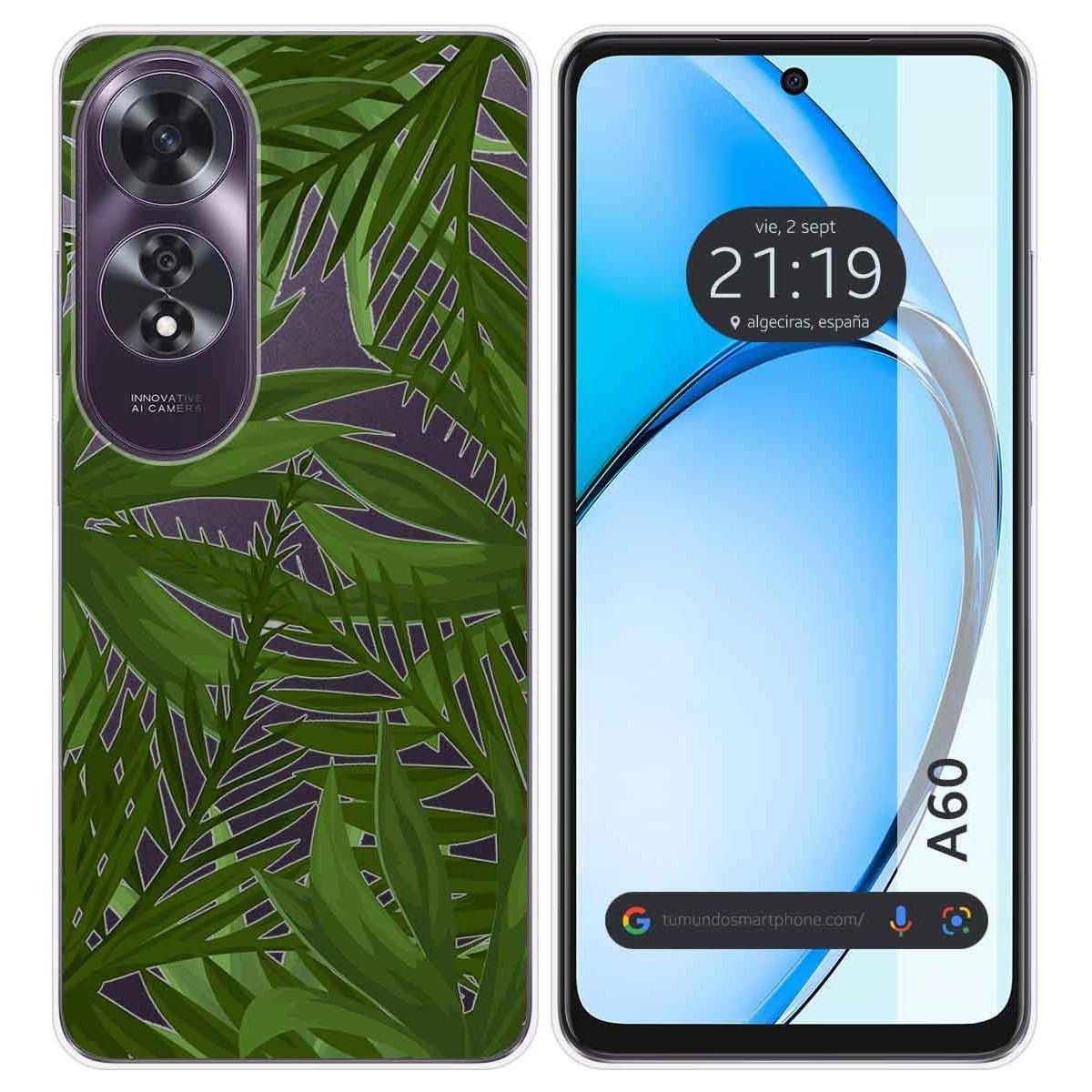 Funda Silicona Transparente para Oppo A60 4G diseño Jungla Dibujos