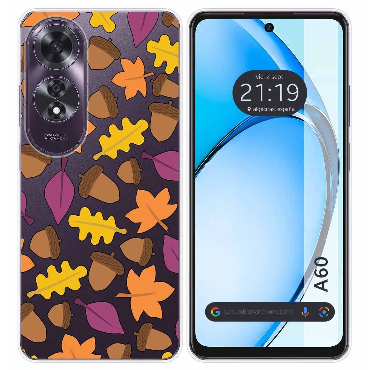 Funda Silicona Transparente para Oppo A60 4G diseño Otoño Dibujos