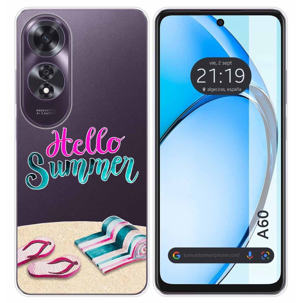 Funda Silicona Transparente para Oppo A60 4G diseño Summer Dibujos