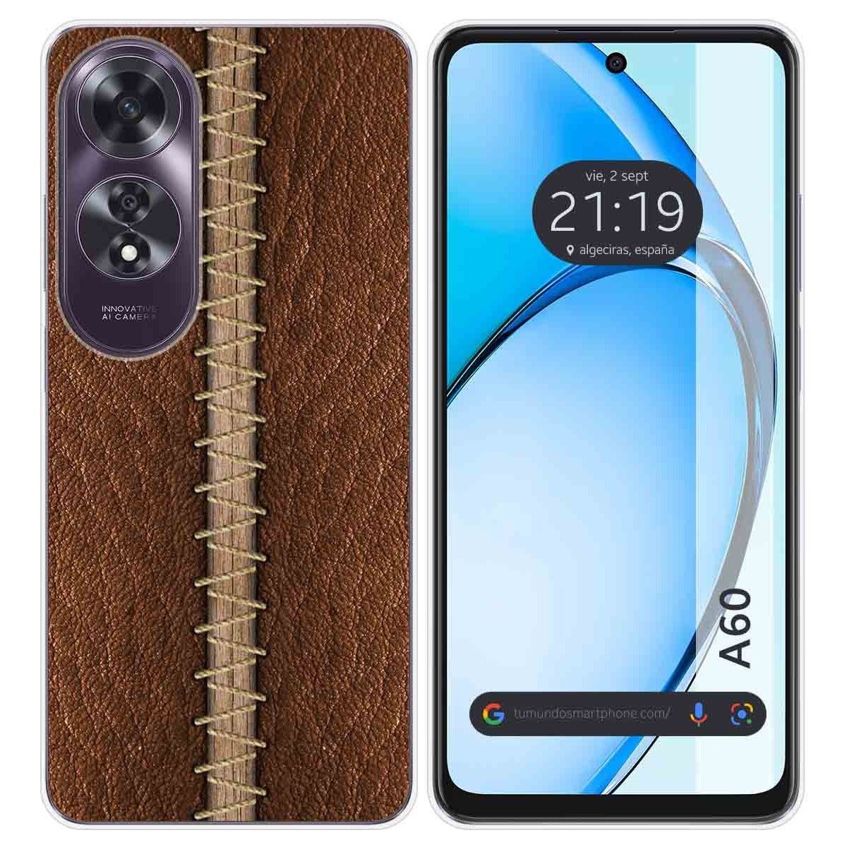 Funda Silicona para Oppo A60 4G diseño Cuero 01 Dibujos