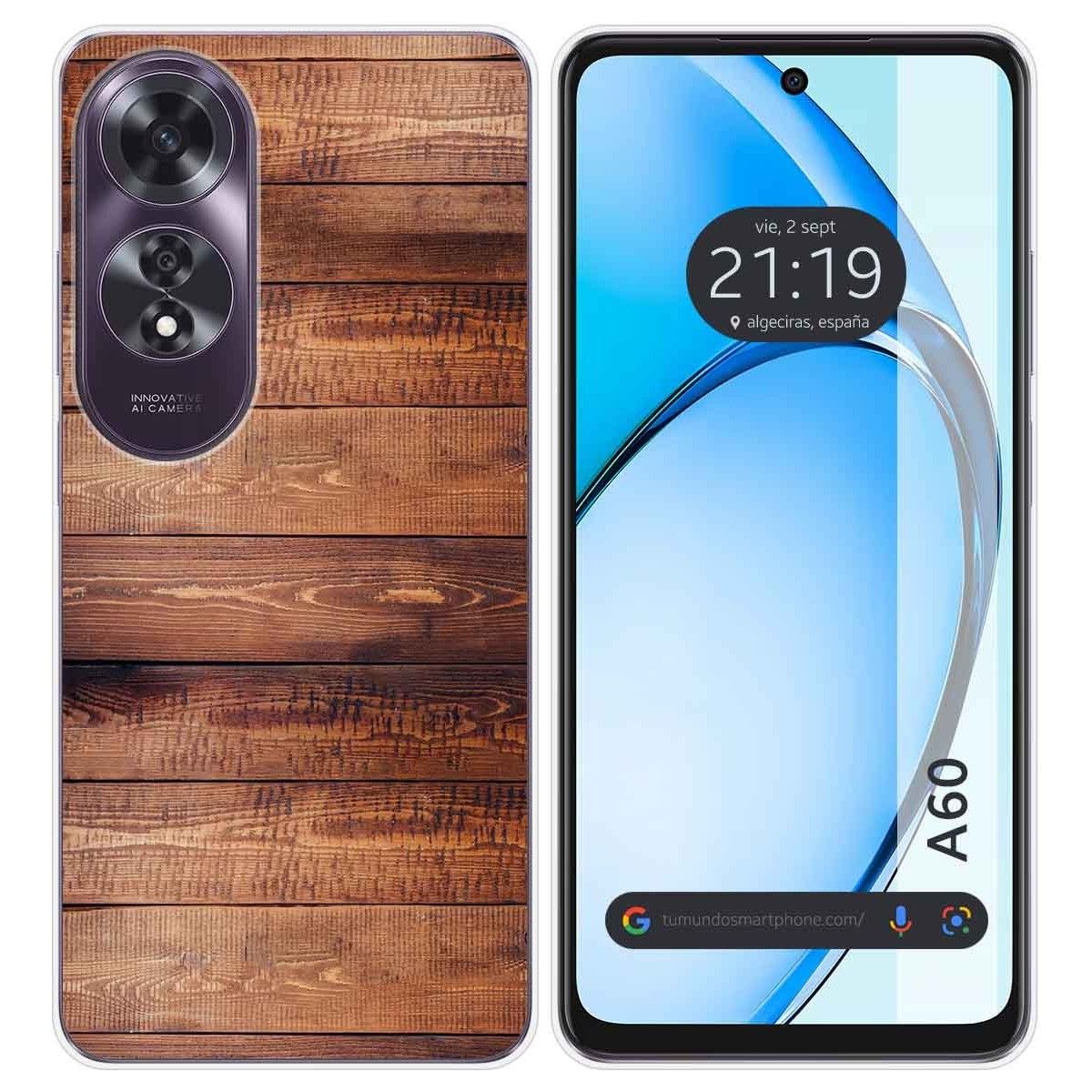 Funda Silicona para Oppo A60 4G diseño Madera 02 Dibujos