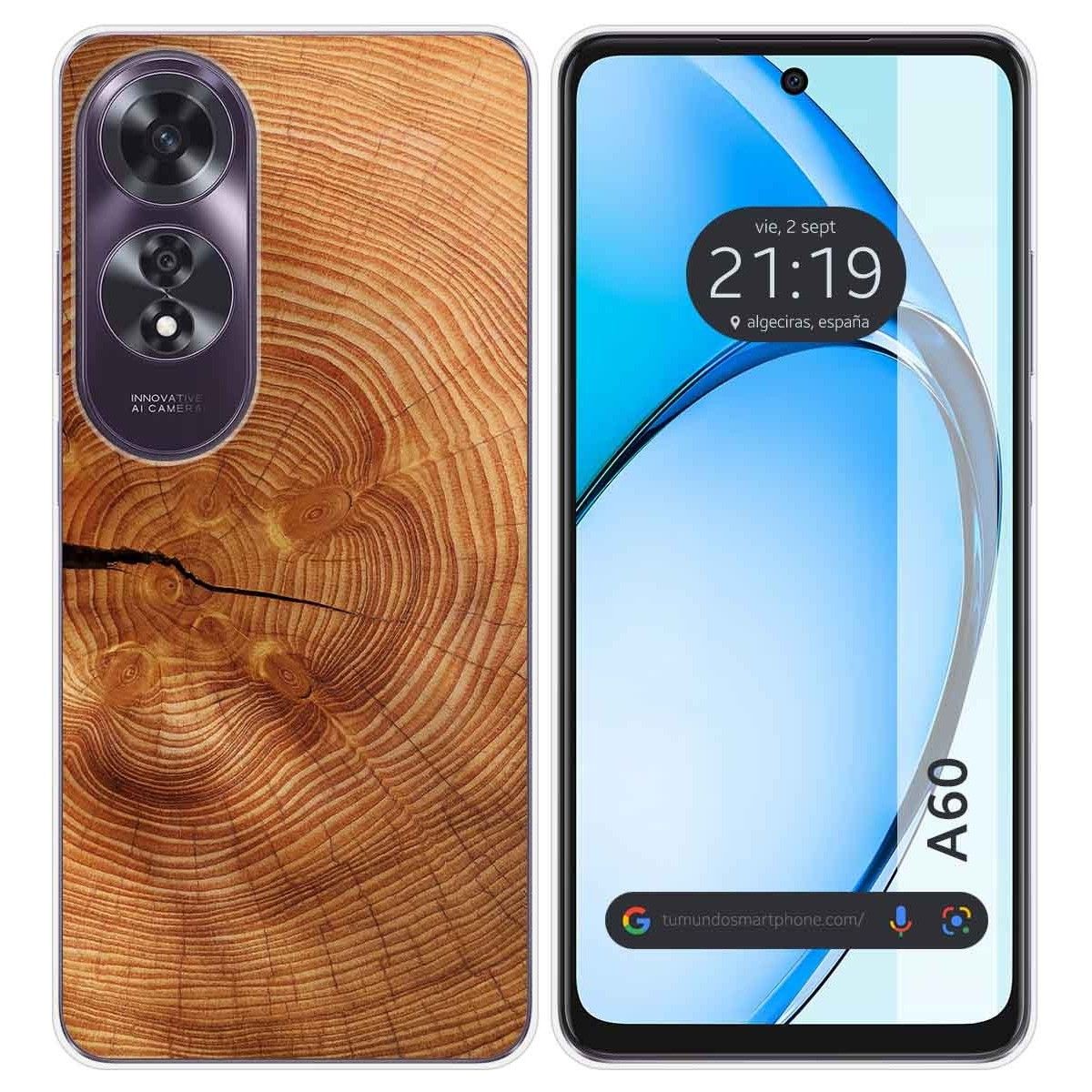 Funda Silicona para Oppo A60 4G diseño Madera 04 Dibujos