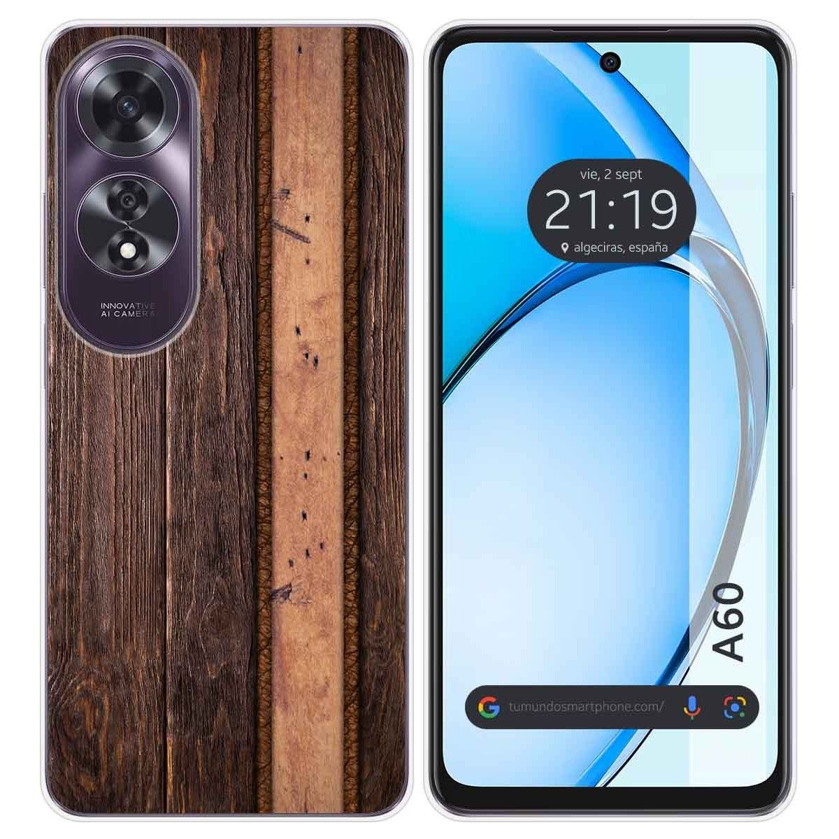 Funda Silicona para Oppo A60 4G diseño Madera 05 Dibujos