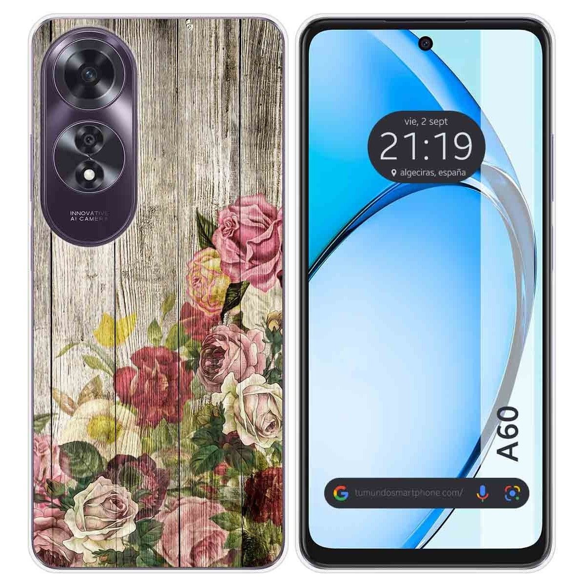 Funda Silicona para Oppo A60 4G diseño Madera 08 Dibujos