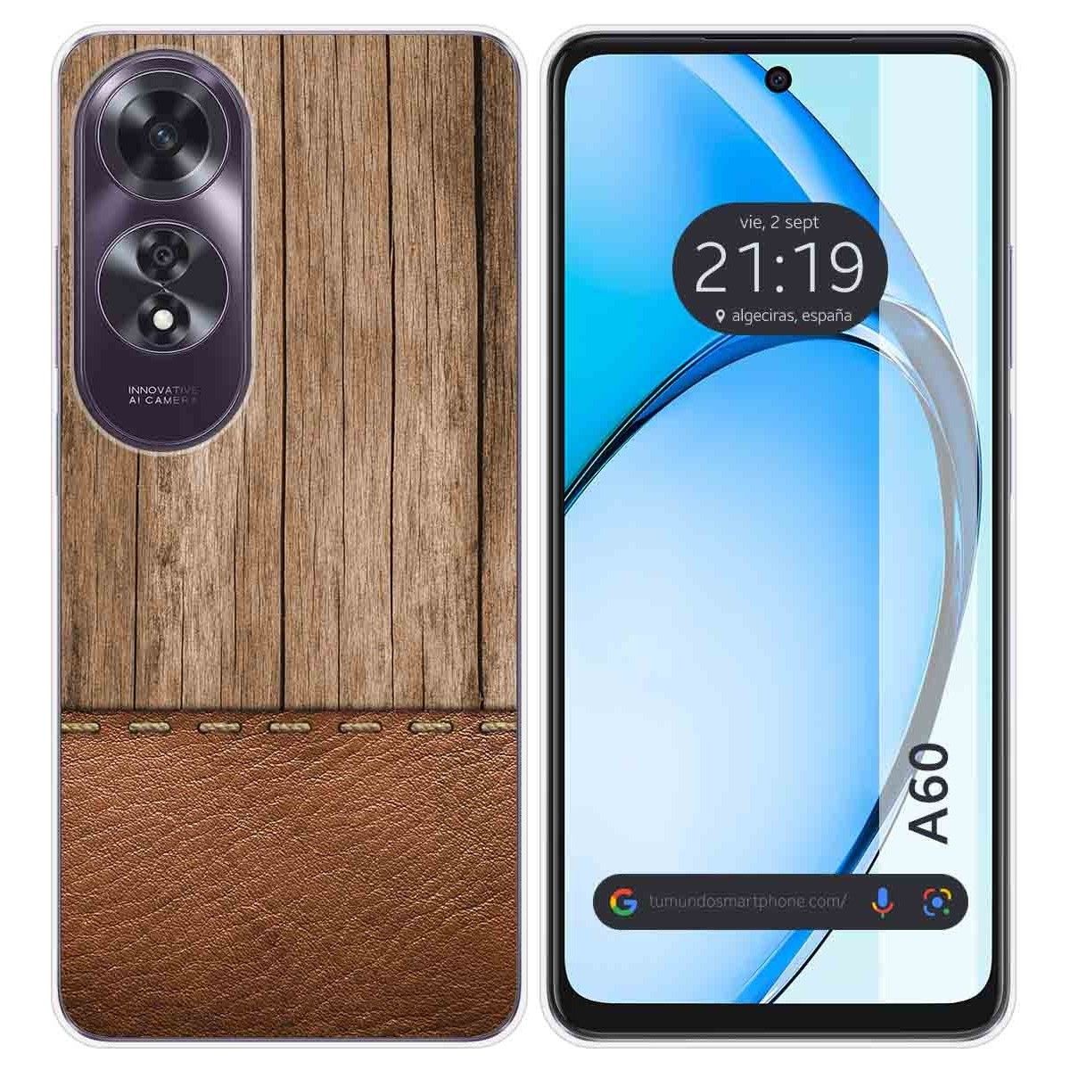 Funda Silicona para Oppo A60 4G diseño Madera 09 Dibujos