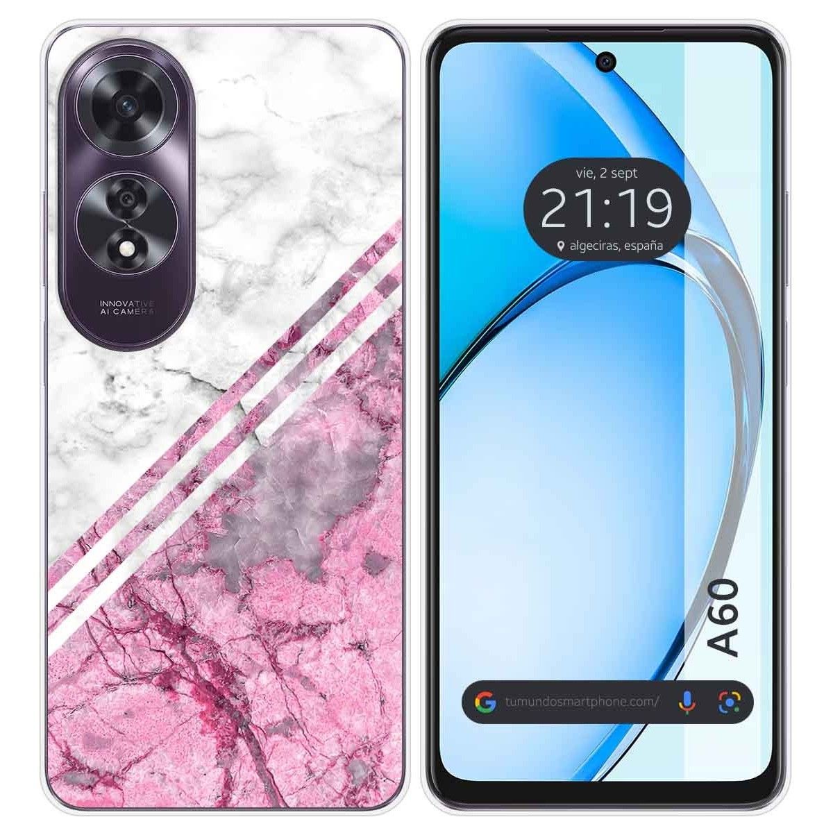 Funda Silicona para Oppo A60 4G diseño Mármol 03 Dibujos