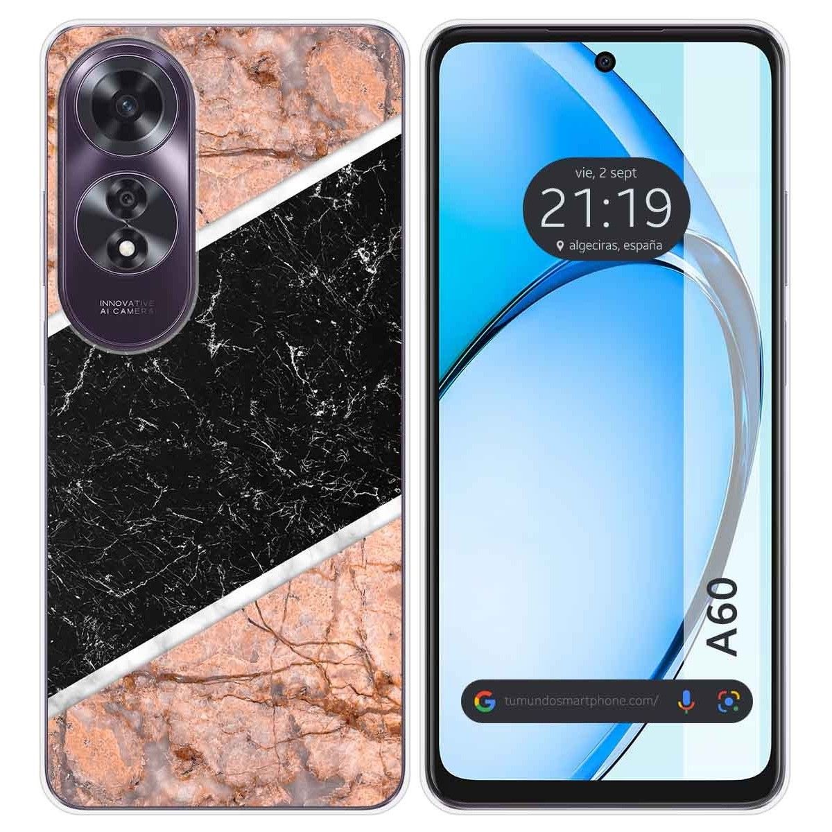 Funda Silicona para Oppo A60 4G diseño Mármol 07 Dibujos