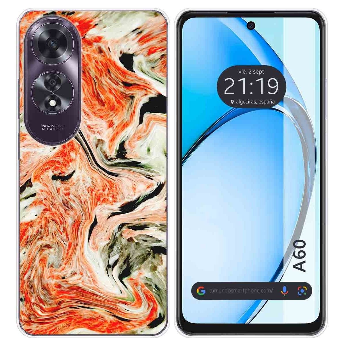 Funda Silicona para Oppo A60 4G diseño Mármol 12 Dibujos