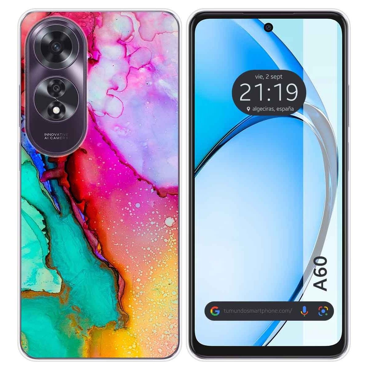 Funda Silicona para Oppo A60 4G diseño Mármol 15 Dibujos